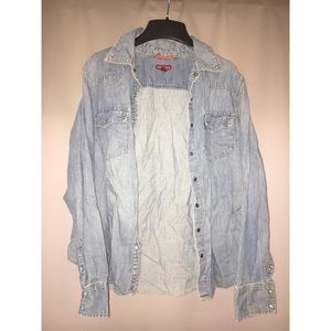 Marona Button up jean shirt size large